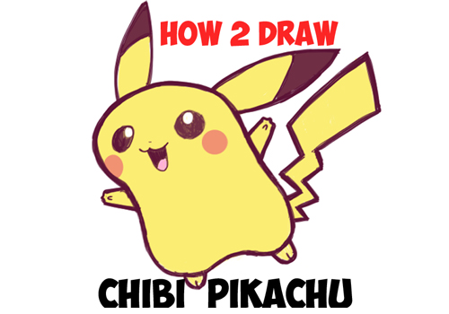 DRAW & COLOR PIKACHU Pokemon - Easy - Drawings for kids! 