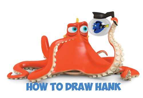 Learn How to Draw Hank the Octopus and Dory from Finding Dory - Step by Step Drawing Tutorial