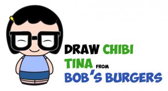 How to Draw Chibi Kawaii Tina from Bob’s Burgers Easy Step by Step Drawing Tutorial