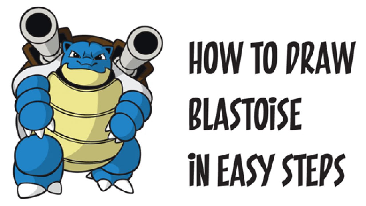 how to draw blastoise step by step