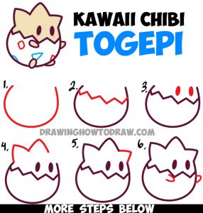 How to Draw Chibi Kawaii Togepi from Pokemon – Easy Drawing Tutorial ...