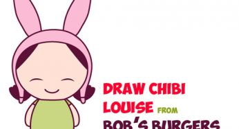 How to Draw Kawaii Chibi Louise from Bob’s Burgers in Easy Steps Drawing Tutorial
