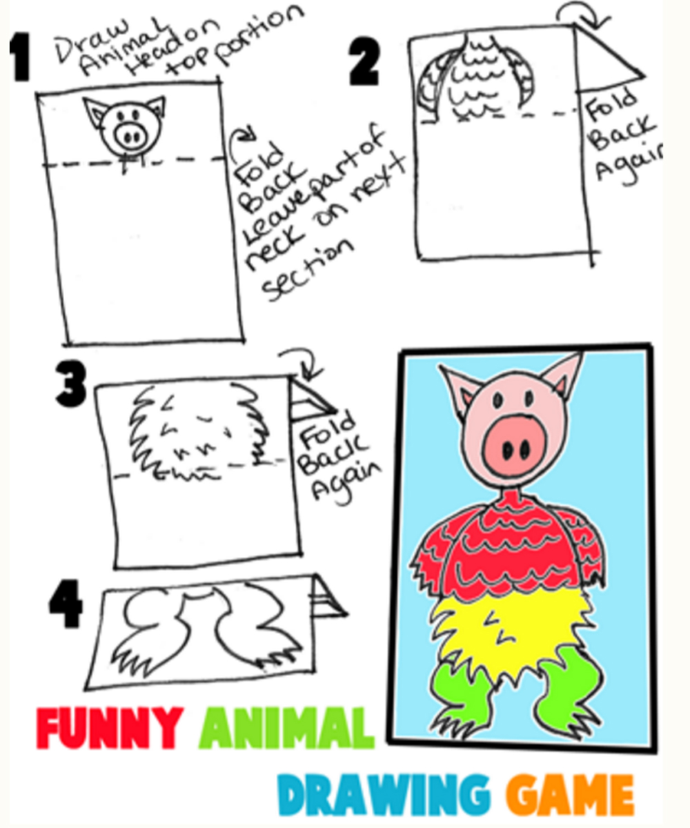 Create Silly Animals and Creatures with this Fun Family Drawing Game (Fun  for Kids) | How to Draw Step by Step Drawing Tutorials