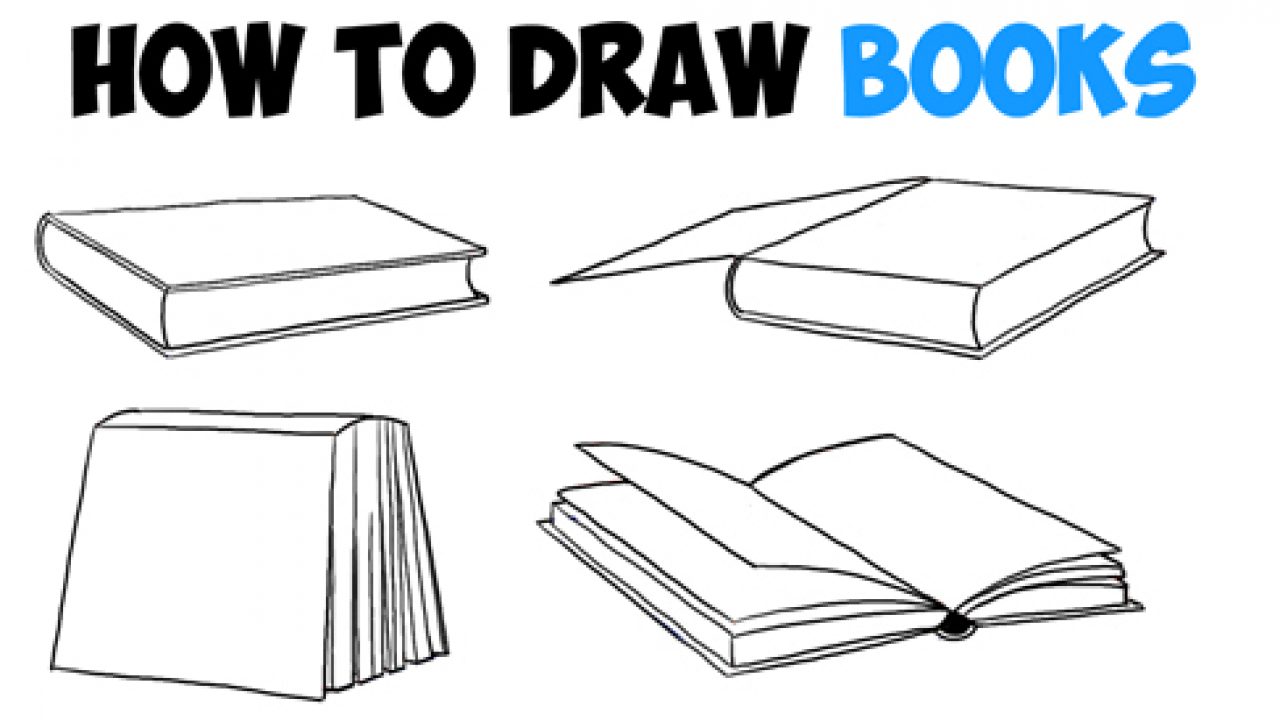 how to draw a closed book