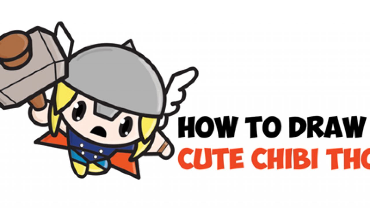 How To Draw Cute Chibi Kawaii Thor From Marvel Comics In Easy