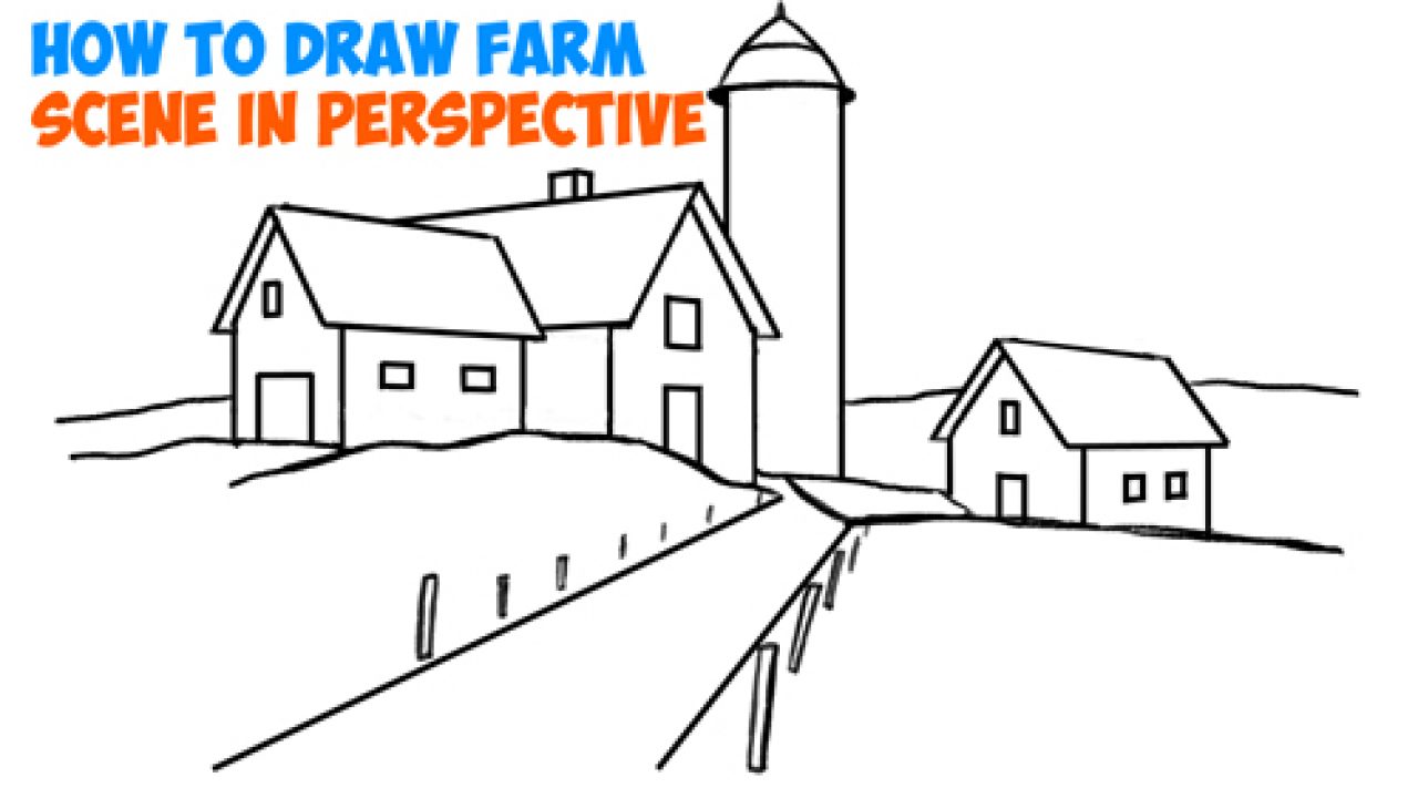 simple cartoon farm scene