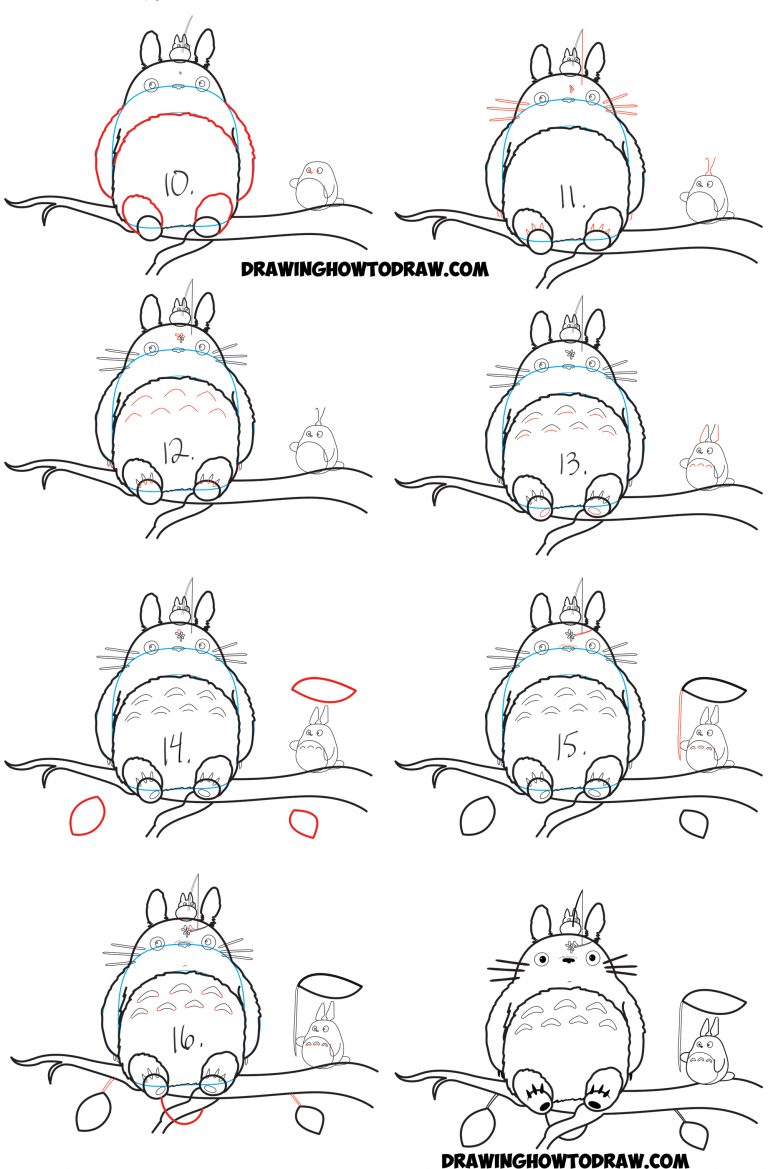 How to Draw Totoro from My Neighbor Totoro – Easy Step by Step Drawing ...