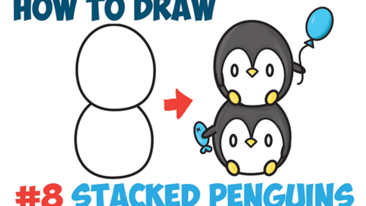 Cute penguin couple drawing and colouring @TaposhiartsAcademy - YouTube