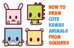 How to Draw Cute Kawaii / Chibi Cartoon Characters from the Square ...