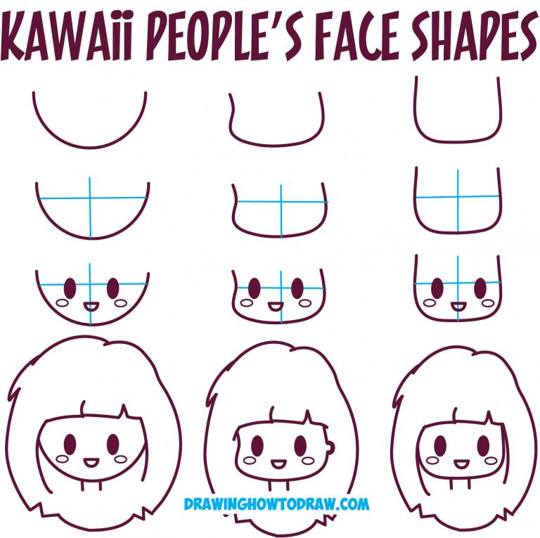 Guide to Drawing Kawaii Characters : Part 1 : How to Draw Kawaii People ...