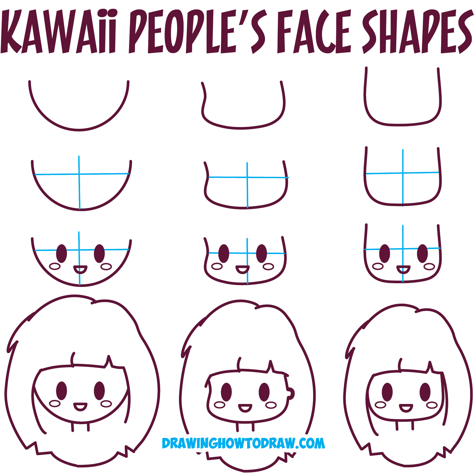 Guide To Drawing Kawaii Characters Part 1 How To Draw Kawaii People 