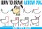 How To Draw A Cartoon Dog From An Arrow Shape – Easy Step By Step ...