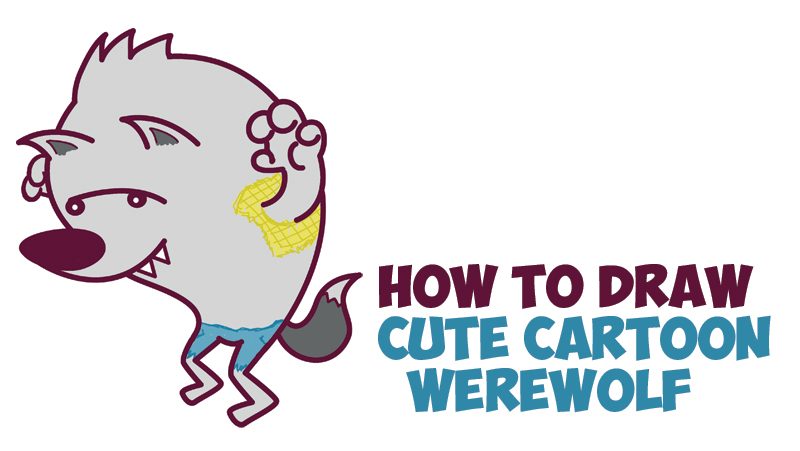 how to draw a werewolf for kids