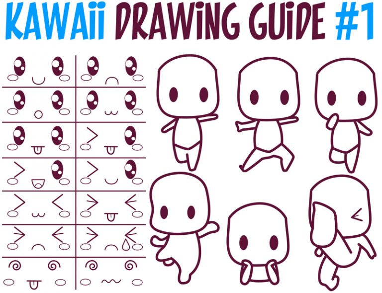 Guide to Drawing Kawaii Characters : Part 1 : How to Draw Kawaii People