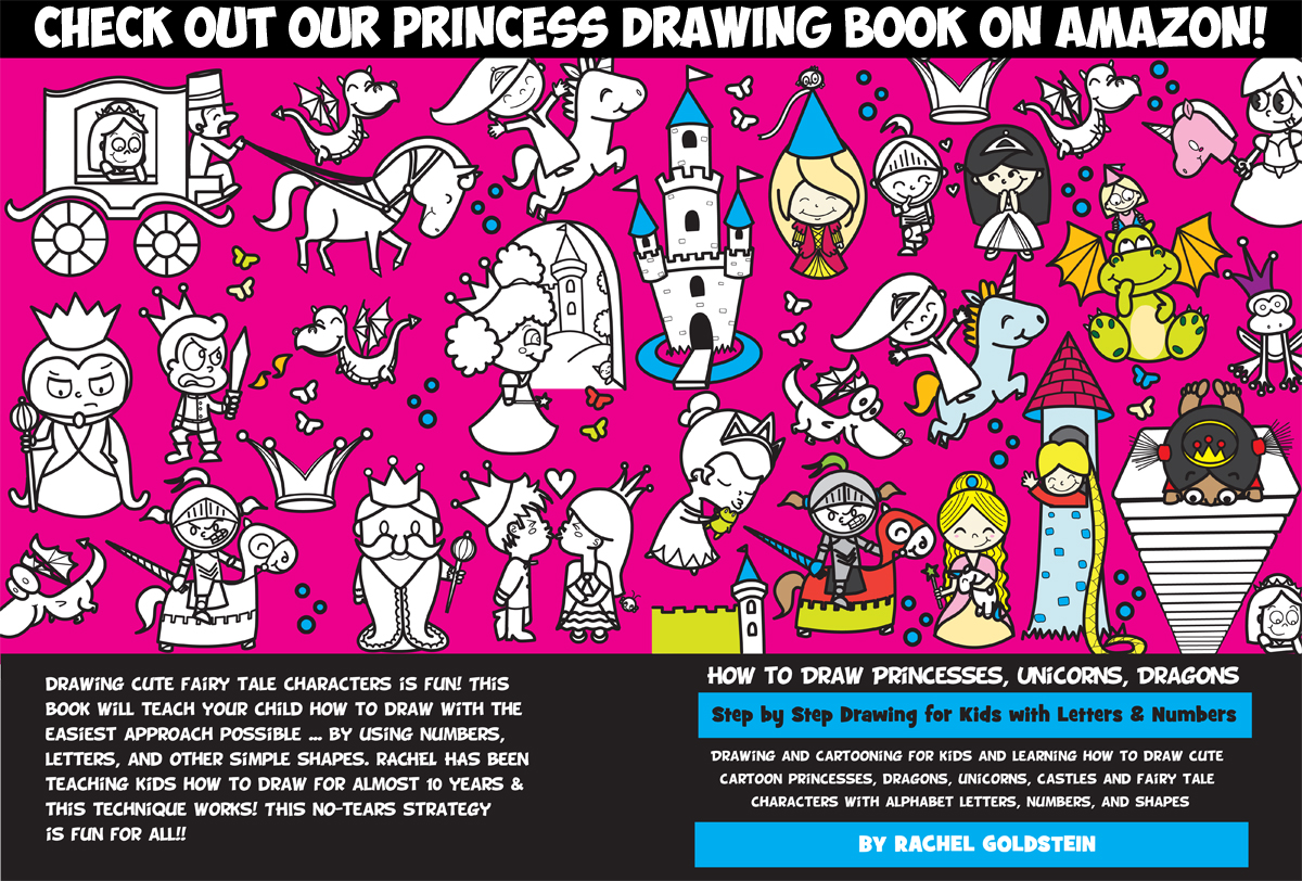 how to draw princesses, unicorns, and dragons drawing book for kids
