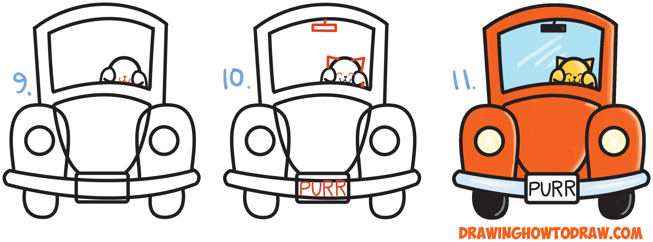 driving car cartoon