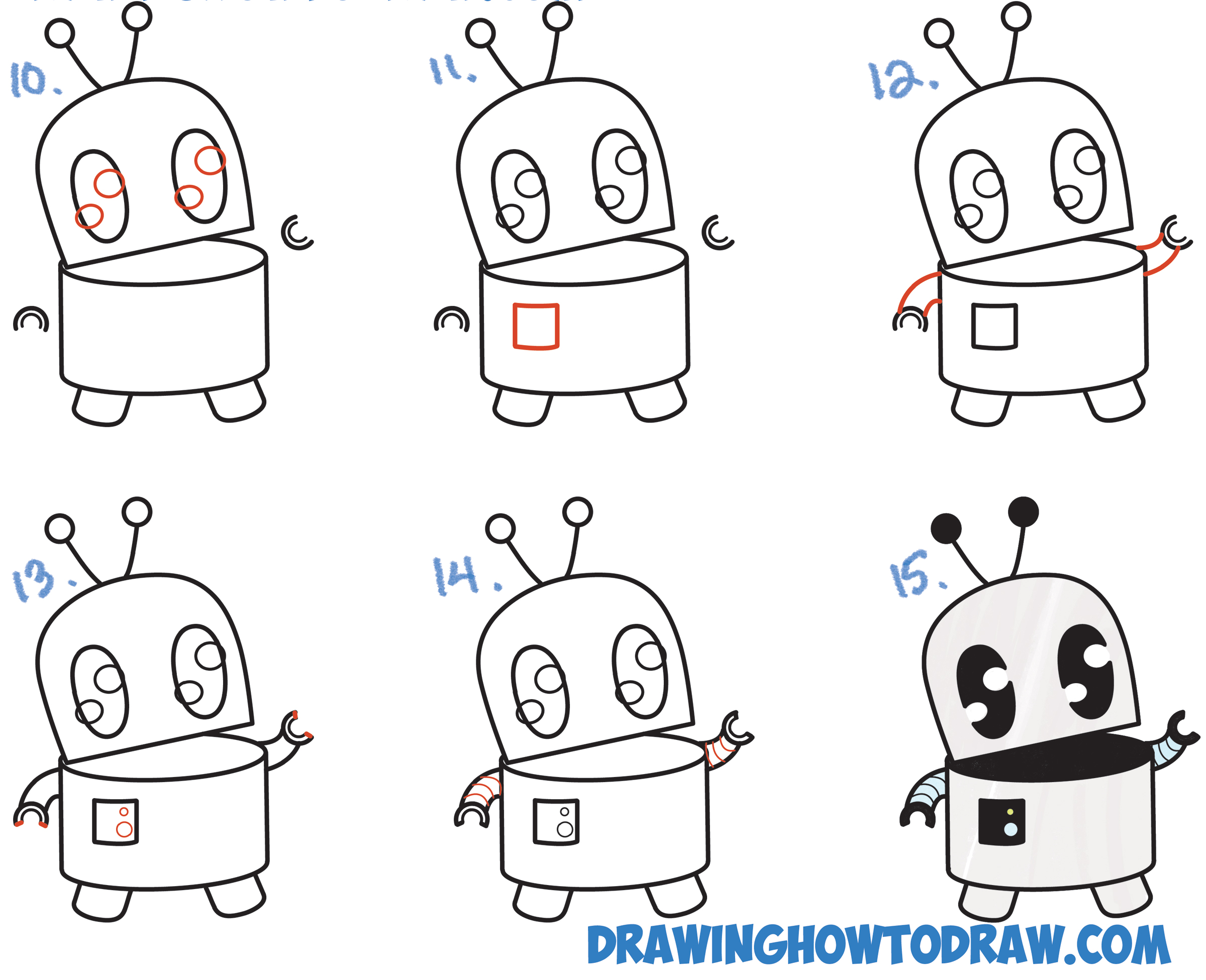 cartoon robot drawings