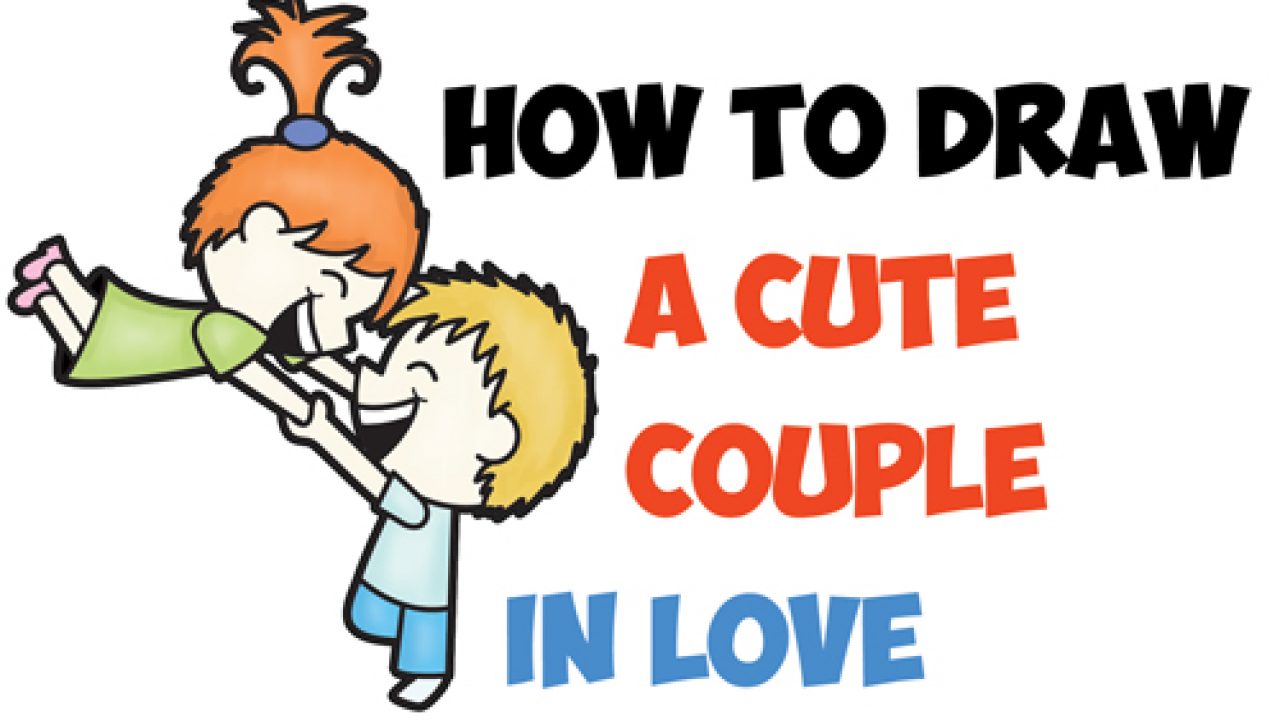 How To Draw A Cute Kawaii Chibi Couple In Love Spinning Each Other