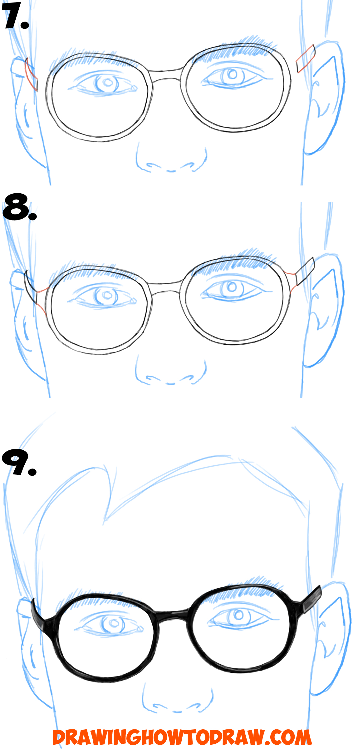 How to Draw Anime Characters with Glasses - Easy Step by Step Tutorial