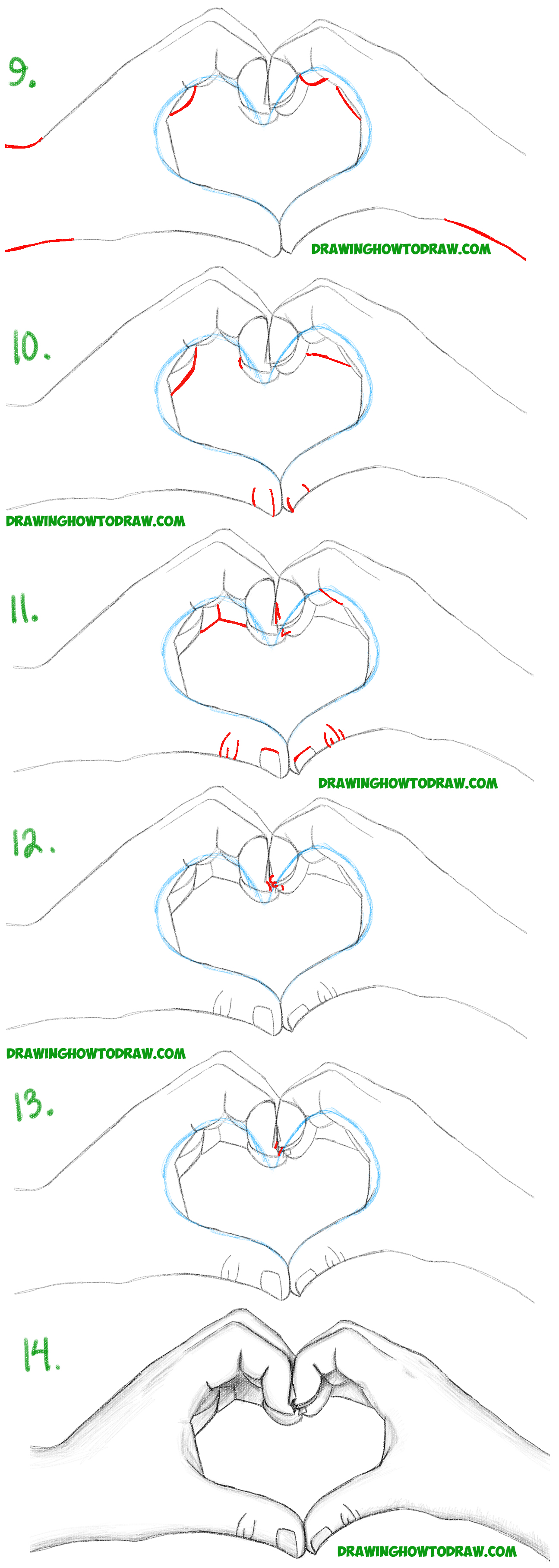drawing hands heart