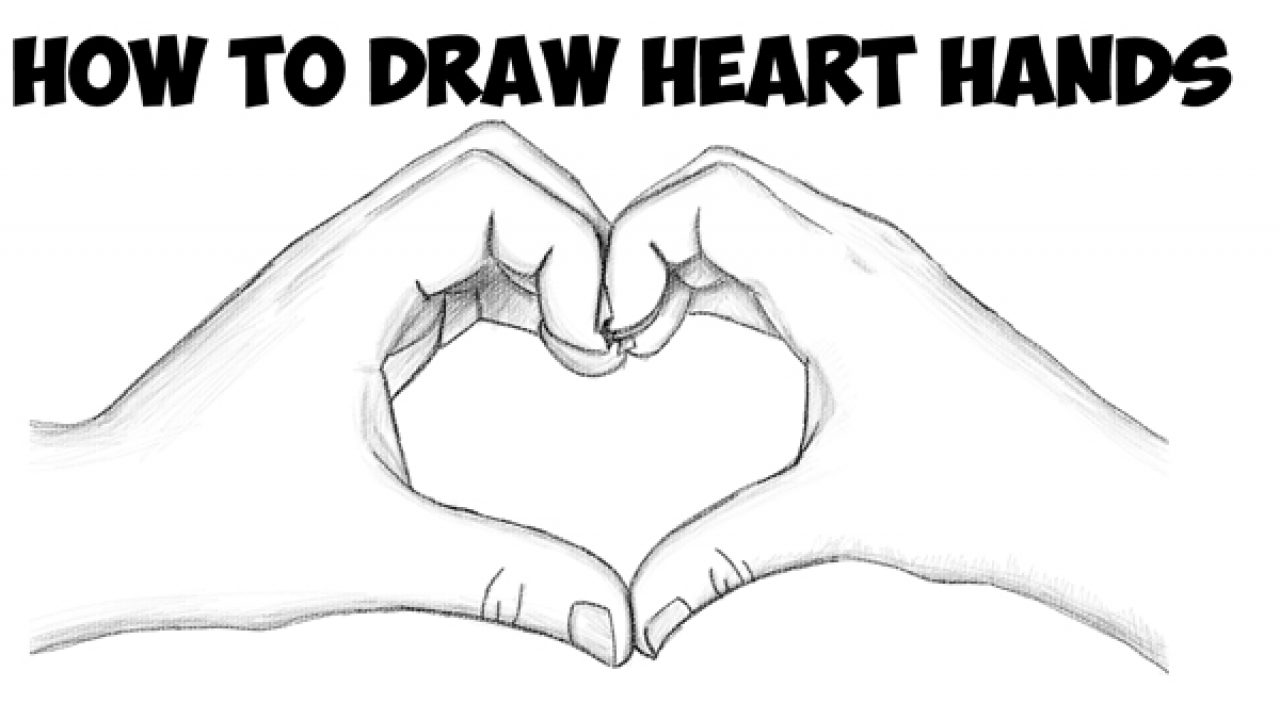 howtodraw hands in heart shape heart hands simple steps drawing lesson for beginners
