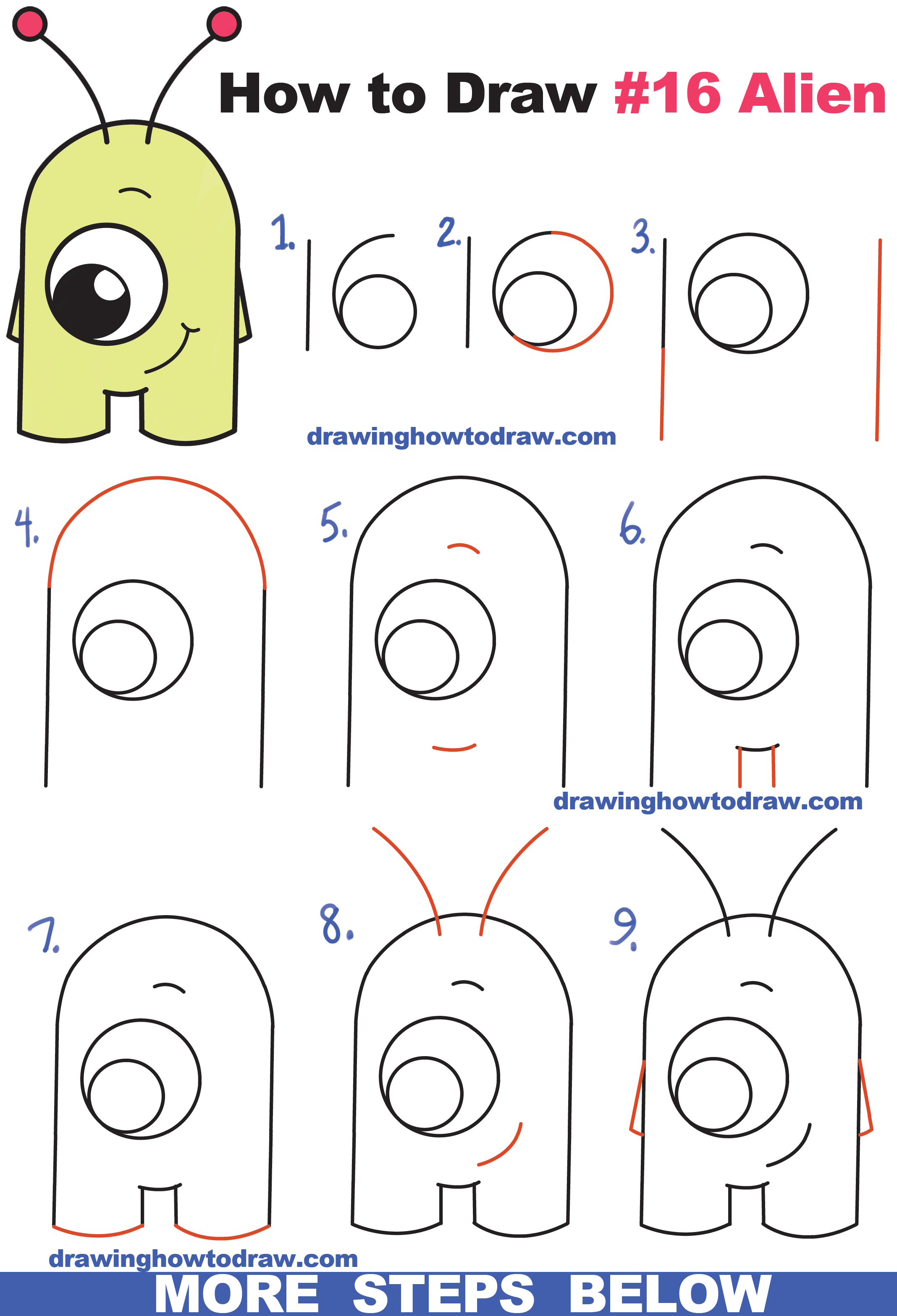 HOW TO DRAW AN ALIEN 