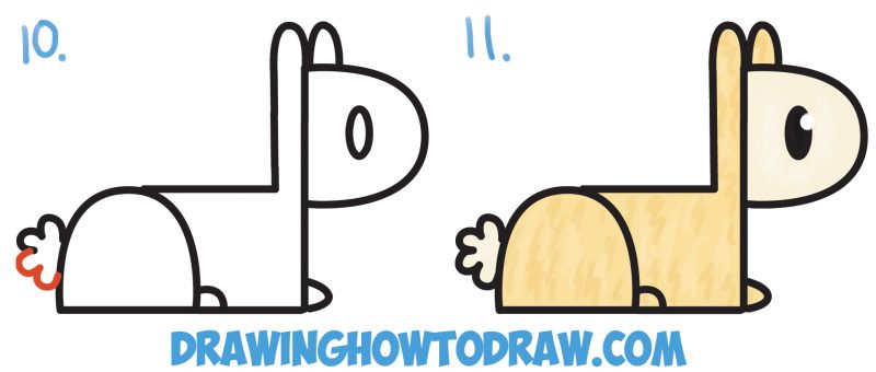 How to Draw Cute Cartoon Kawaii Llama or Alpaca from “P” Letters Easy ...