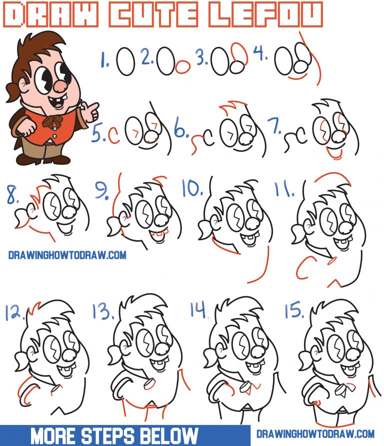 How to Draw Cute Kawaii / Chibi LeFou from Beauty and the Beast Easy ...