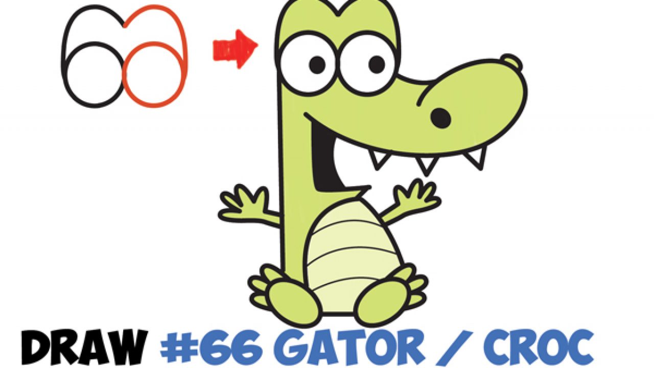 cartoon alligator drawing