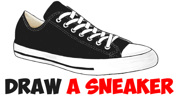 how to draw converse shoes