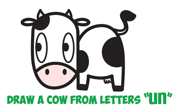 Amazon.com: Cute Cow Painting Baby Name Wall Decals - Cow in The Field  Drawing Name Sign Decor for Boys Room Wall - Simple Drawing of Cow Wall  Names for Kids Room : Baby