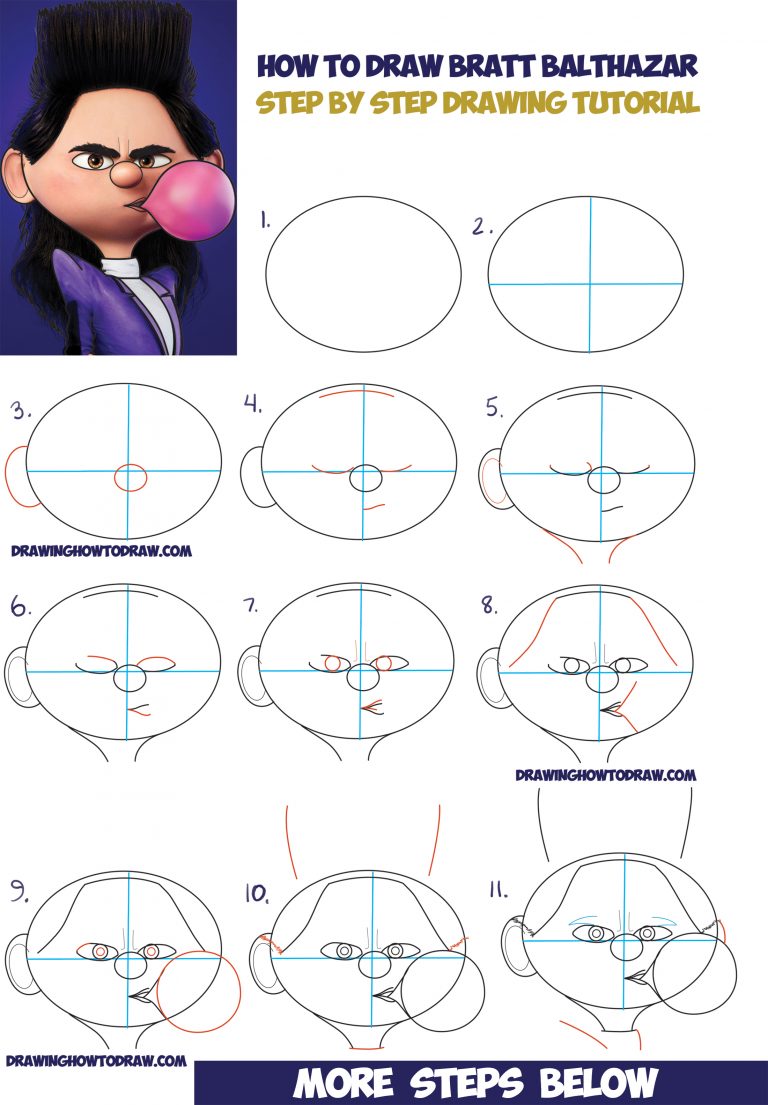 Learn How to Draw Bratt Balthazar as a Kid from Despicable Me 3 Easy