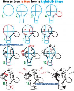 Learn How to Draw Cartoon Men Character’s Faces from Household Objects ...