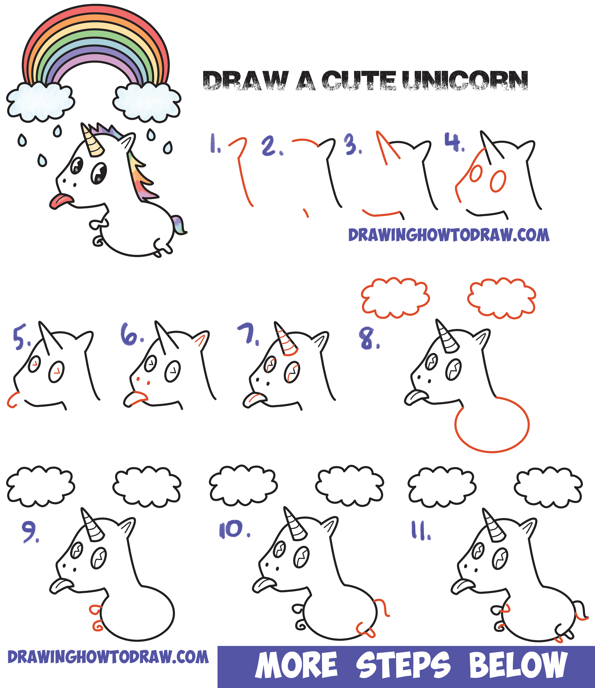 How To Draw An Unicorn Easy And Cute Step By Step Drawing Tutorial Porn Sex Picture