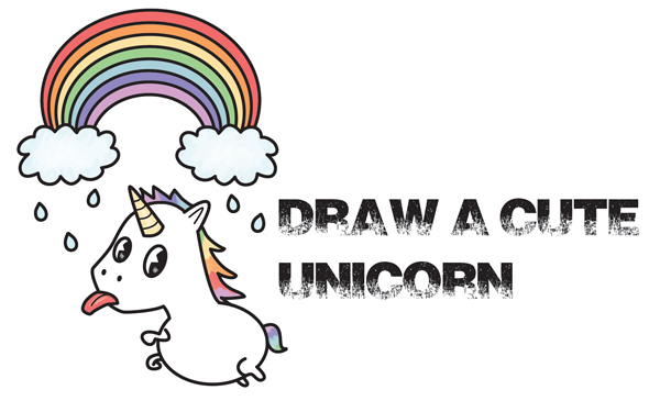 Unicorn Drawing Step By Step Cute