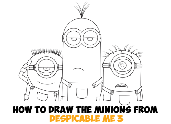 how to draw a minion step by step easy