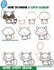 How To Draw A Cute Cartoon Lemur (Kawaii / Chibi) With Easy Step By ...