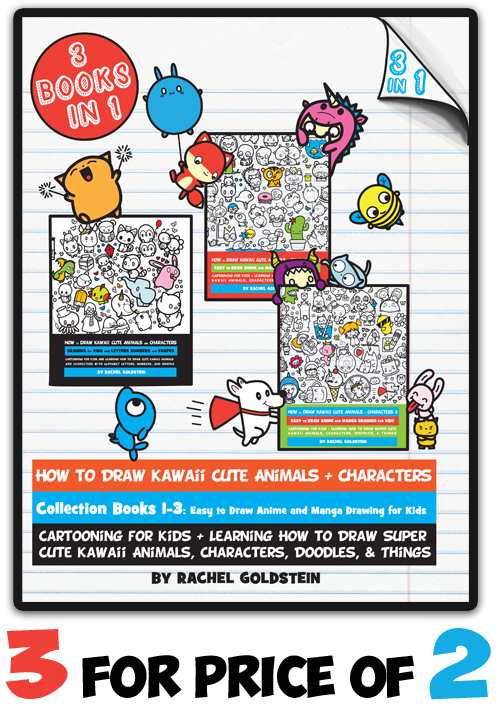 How to Draw Kawaii Cute Animals + Characters Collection Books 13 How