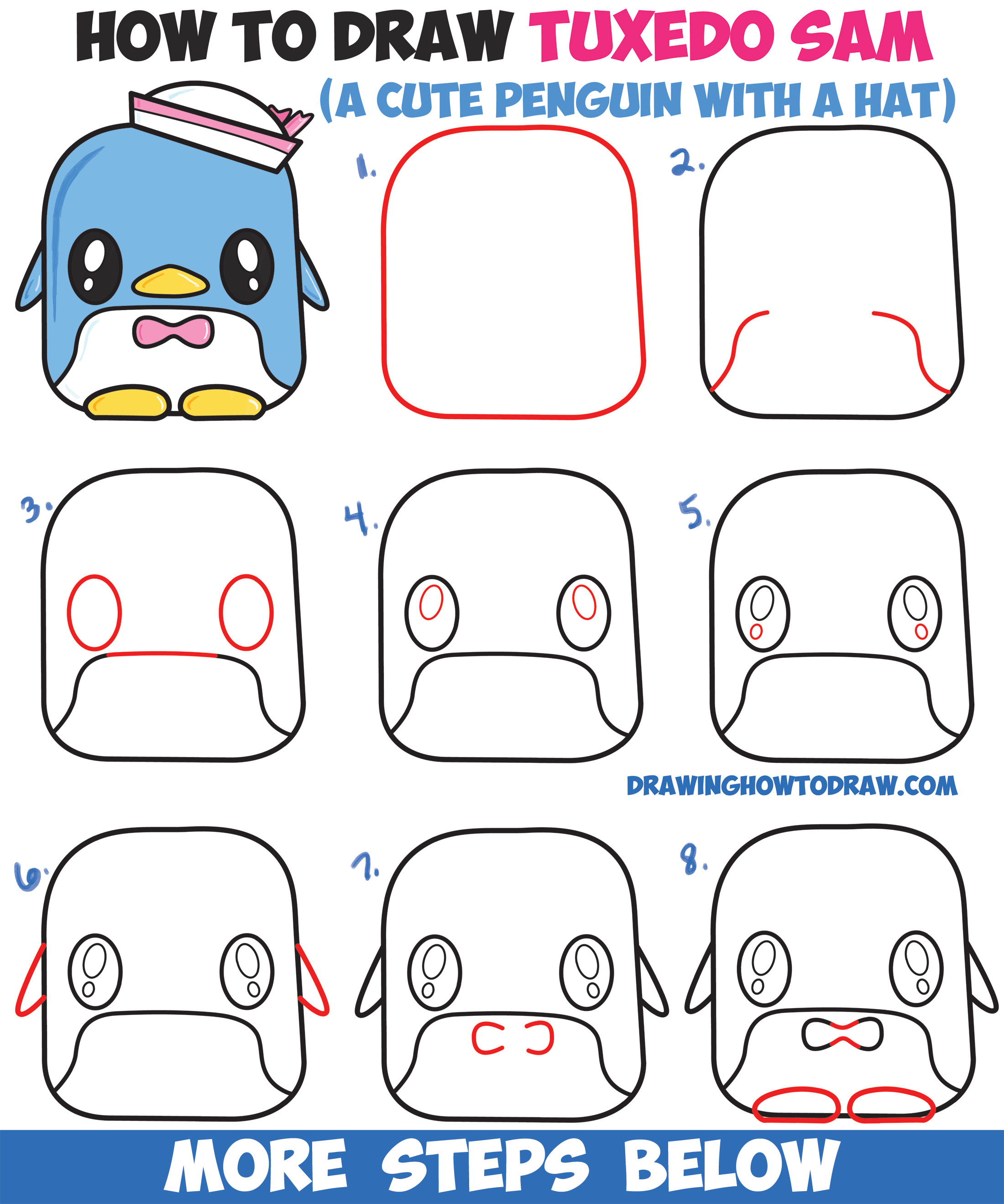 How to Draw Hello Kitty, Kawaii