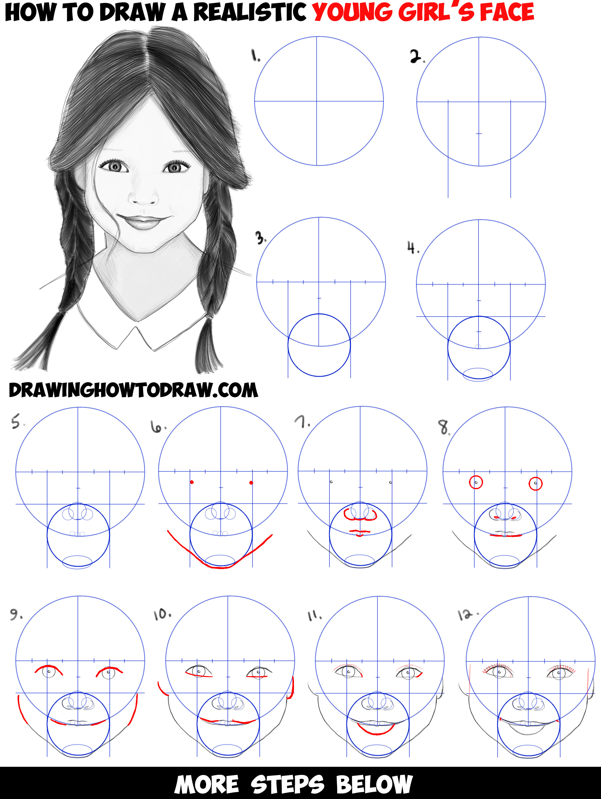 How To Draw A Girl s Head Internaljapan9