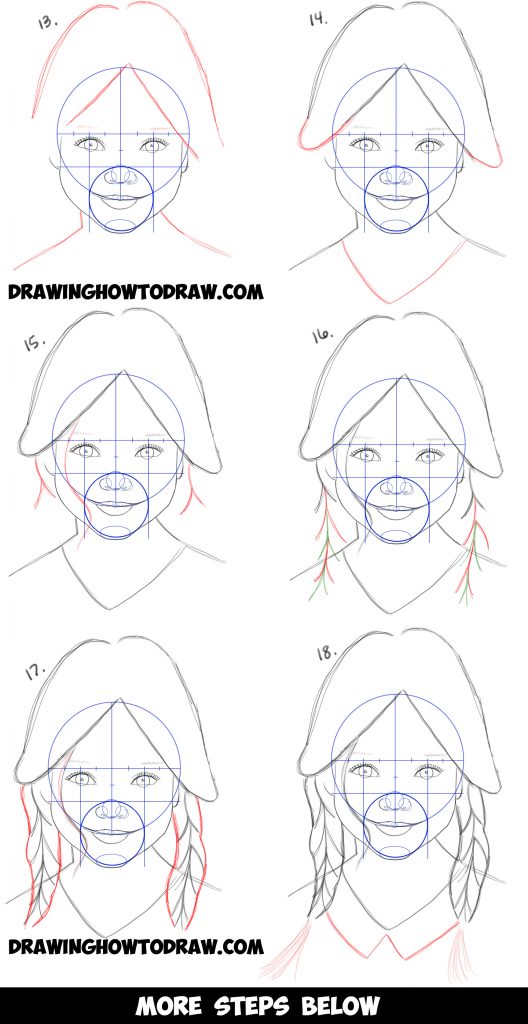 How to Draw a Realistic Cute Little Girl's Face/Head Step by Step ...