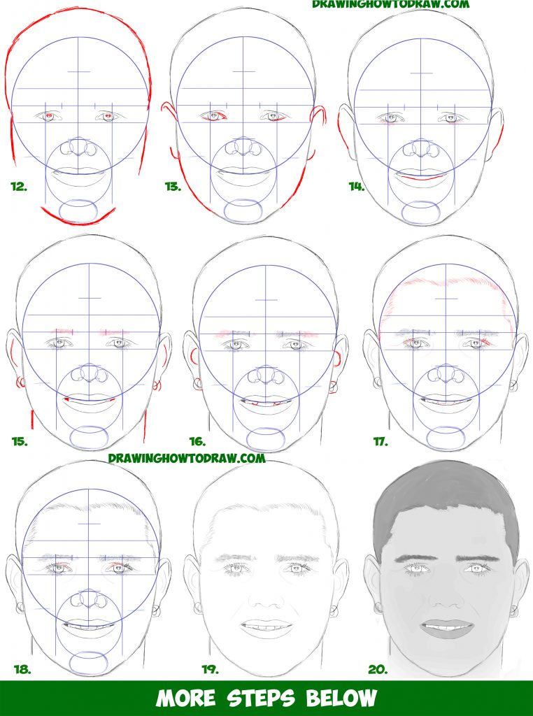How to Draw Mauro Icardi – Drawing a Realistic Man’s Face with Beard ...