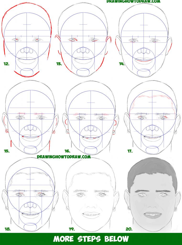 How to Draw Mauro Icardi - Drawing a Realistic Man's Face with Beard ...