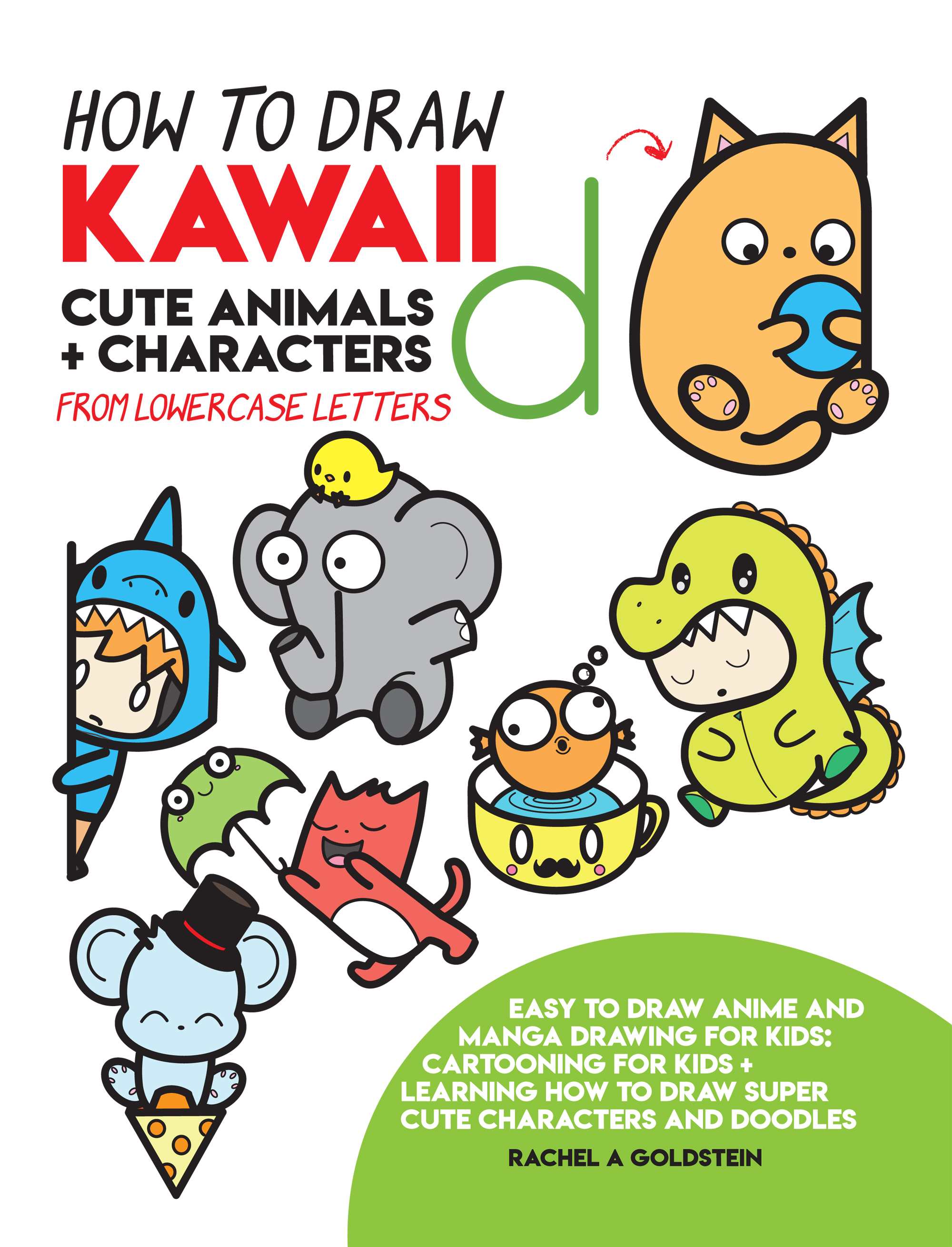 Drawing Kawaii Cute Animals, Characters from Lowercase Letters 4 How