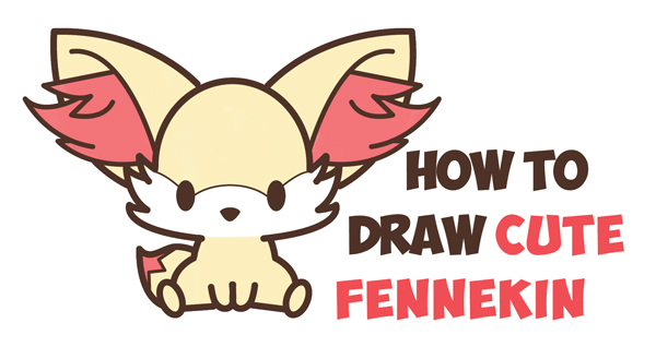 Learn How To Draw Fennekin Cute Kawaii Chibi From Pokemon With