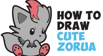 How to Draw Cute Zorua Pokemon with Easy Step by Step Drawing Tutorial for Kids & Beginners