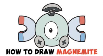 How to Draw Magnemite from Pokemon (Cute / Kawaii Chibi Version) Easy Step by Step Drawing Tutorial for Kids