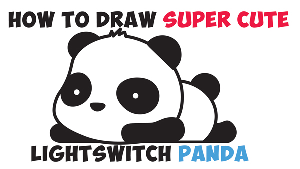 Learn How to Draw a Super Cute Kawaii Panda Bear Laying Down Easy Step by Step Drawing Tutorial for Kids & Beginners