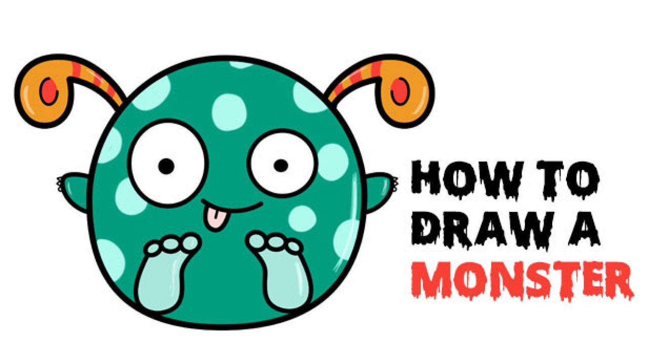 How to Draw a Manga Monster - Super Cute and Easy - YouTube