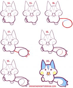 How to Draw Cute Pachirisu Pokemon with Easy Step by Step Drawing ...